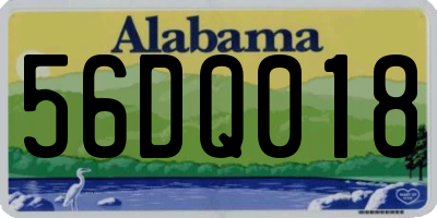 AL license plate 56DQ018