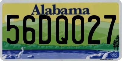 AL license plate 56DQ027