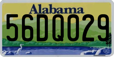 AL license plate 56DQ029
