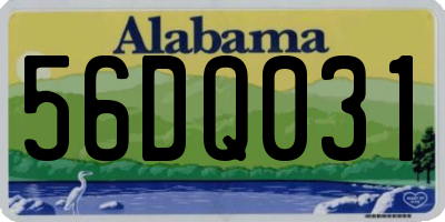 AL license plate 56DQ031