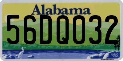 AL license plate 56DQ032