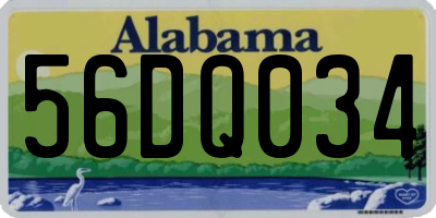 AL license plate 56DQ034