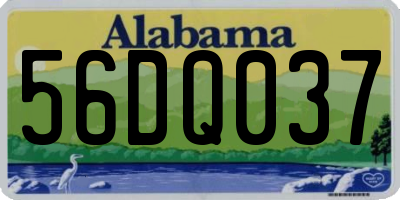 AL license plate 56DQ037