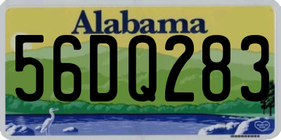 AL license plate 56DQ283