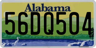 AL license plate 56DQ504