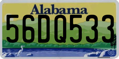 AL license plate 56DQ533