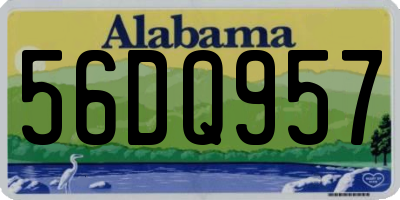 AL license plate 56DQ957