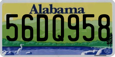 AL license plate 56DQ958