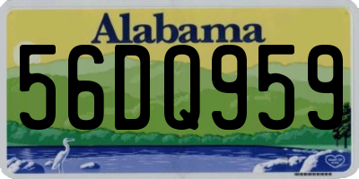 AL license plate 56DQ959