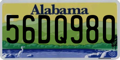 AL license plate 56DQ980