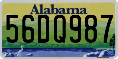 AL license plate 56DQ987