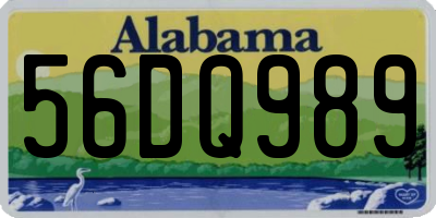 AL license plate 56DQ989