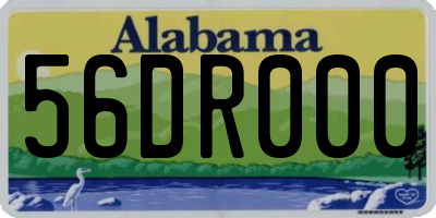 AL license plate 56DR000