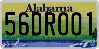 AL license plate 56DR001