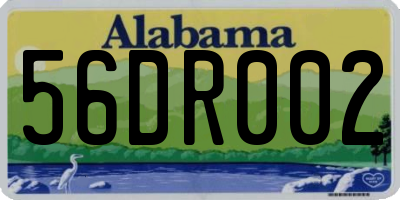 AL license plate 56DR002