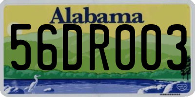 AL license plate 56DR003