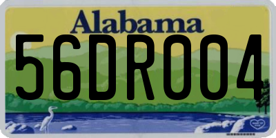 AL license plate 56DR004