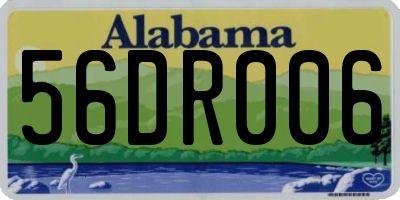 AL license plate 56DR006