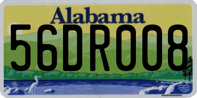 AL license plate 56DR008