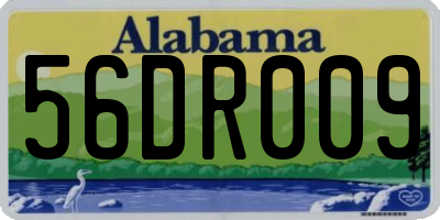 AL license plate 56DR009