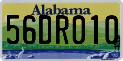 AL license plate 56DR010