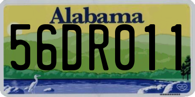 AL license plate 56DR011