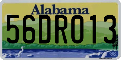 AL license plate 56DR013
