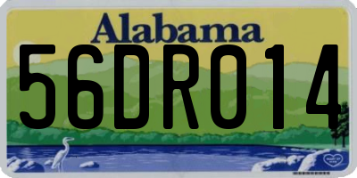 AL license plate 56DR014