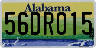 AL license plate 56DR015