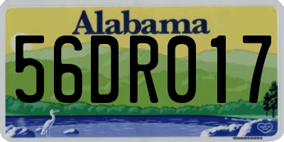 AL license plate 56DR017