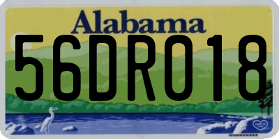 AL license plate 56DR018
