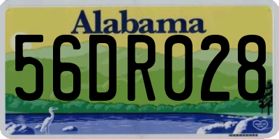 AL license plate 56DR028
