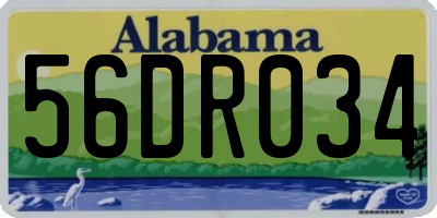 AL license plate 56DR034