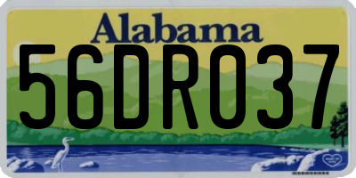 AL license plate 56DR037