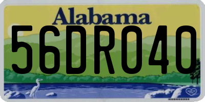 AL license plate 56DR040