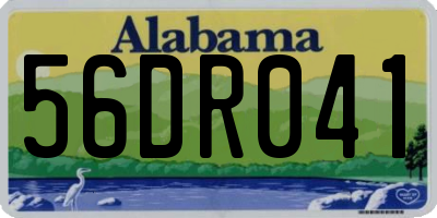 AL license plate 56DR041