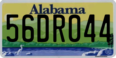 AL license plate 56DR044