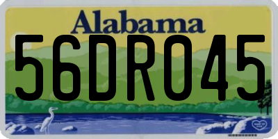 AL license plate 56DR045