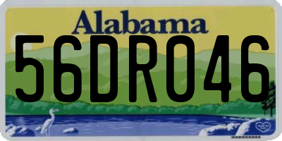 AL license plate 56DR046