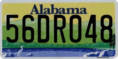 AL license plate 56DR048