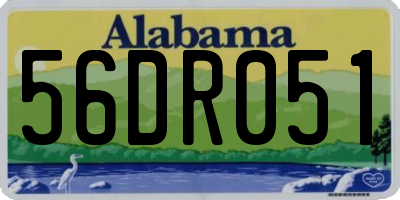 AL license plate 56DR051