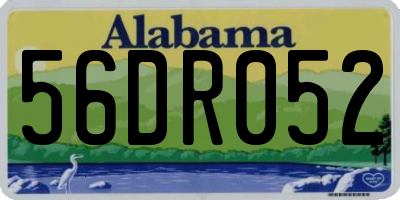 AL license plate 56DR052