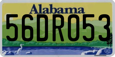 AL license plate 56DR053
