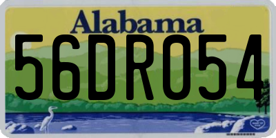 AL license plate 56DR054