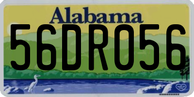 AL license plate 56DR056