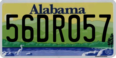 AL license plate 56DR057