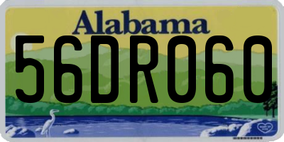 AL license plate 56DR060