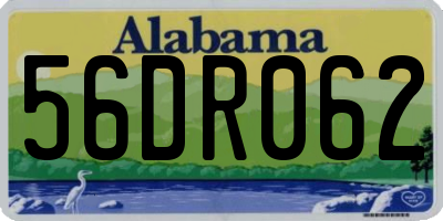 AL license plate 56DR062