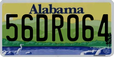 AL license plate 56DR064