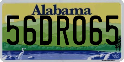 AL license plate 56DR065
